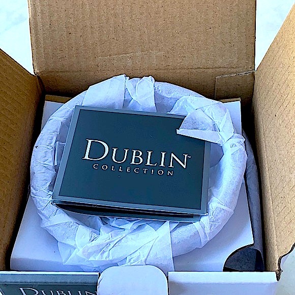 GODINGER DUBLIN BISCUIT BOX JAR WITH LID CRYSTAL NEW IN BOX 4.5 INCH BY 7 INCH - Picture 8 of 8